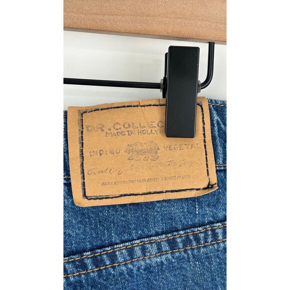 Dr Collectors Free People Patched Button Fly Denim Jeans Womens Small Bohemian - Picture 13 of 15